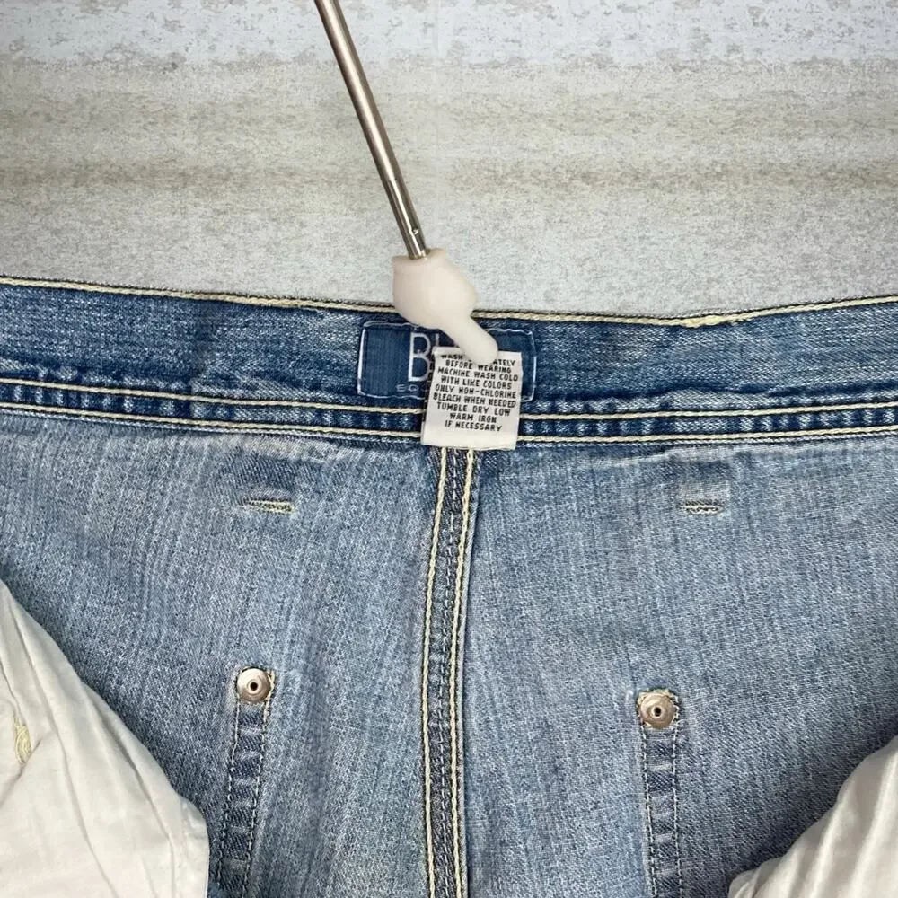 Vintage 90s BUM Equipment Carpenter Jean Shorts 40x11 Light Wash 11" Inseam - Picture 4 of 4